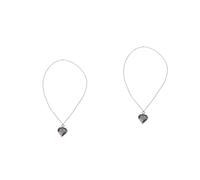 GALPADA 2pcs Retro Pocket Watch Hollow Heart Design Elegant Black Quartz Fob Watch for Special Occasions for Family and Friends and Stylish Accessory