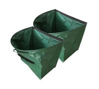 GALPADA 2pcs Reusable Lawn and Leaf Trash Bags Large Collapsible Garden Waste Sacks Semicircular Dustpan Design for Debris Grass Clippings and Outdoor Cleanup