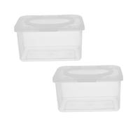 GALPADA 2pcs Reusable Wipe Dispenser Container with Lid PP Wipes Holder for Nursery Home Crib Stroller Lightweight and Portable Storage Box for Wet Tissue and Paper Towels
