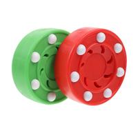 GALPADA 2Pcs Roller Hockey Training Puck for Inline and Ice Hockey Low Friction Material Professional Game and Practice Pucks for Consistent Shots and Quick Passing Random Color