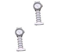 GALPADA 2pcs Rolling Diamond Pocket Watch Chic Hanging Design for Doctors Material for Medical Use Silver for and Healthcare Professionals