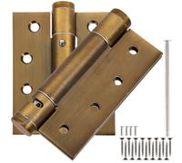GALPADA 2pcs Self-Closing Door Hinges for Exterior and Screen Doors, Heavy Duty Spring Loaded Hinges with Adjustable Performance, Aluminium Alloy Material for Residential Use and Bathroom