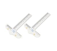GALPADA 2pcs Shaped Acrylic Ruler Transparent Marking Tool for Woodworking Crafting and Scrapbooking Enhanced Stability Durable Scratch Resistant Surface for Detailed Layouts and Framing
