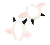 GALPADA 2pcs Sheep Ears Headband Set in Black Cloth Material with Sheep Ears Shaped Design, for Halloween or Party Decoration to Create a Festive Atmosphere and Adorable Look