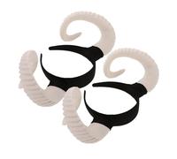 GALPADA 2pcs Sheep Horn Headband Hollow Lightweight Animal Ears Cosplay Accessory for Men Women Comfortable Halloween Costume RAM Horns Roleplay