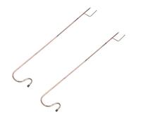 GALPADA 2pcs Shepherd Hooks Outdoor Hanging Hooks Iron Brown Ground Inserting Light for Flowerpot and Planter Courtyard Divided into 4 Sections