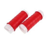 GALPADA 2pcs Silicone Handle Grip Covers with Textured Design, Cold Shrink Sleeves for Tennis Racket Grip and Fishing Rod Handle, Sweat Proof and Ergonomic for Outdoor Sports and Daily