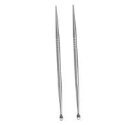 GALPADA 2pcs Silver Ear Acupuncture Pen with Slip Handle Stainless Steel Auricular Point Massage Probe for Professional and Personal Acupuncture Therapy