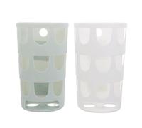 GALPADA 2pcs Small Fixed Rabbit Guinea Pig Hay Feeder Rack with Large Capacity Grass Basket, Plastic Food Dispenser for Small Animals, Suitable for Cages and Hutches