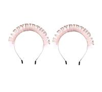 GALPADA 2pcs Sparkly Sequin Birthday Party Headdress Delicate Gold Headbands Comfortable Fit Lightweight Hair Accessories for Women