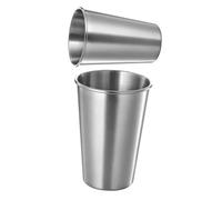 GALPADA 2Pcs Stainless Steel Beer and Cocktail Cups Broken-Resistant Home Drinkware for Coffee Tea Juice Safe Food-Grade Material Gift for Parties and Housewarming
