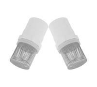GALPADA 2pcs Stainless Steel Filter Cover for Water Pump Pipeline Inline Suction Strainer Compatible with Dn25 Pvc Water Pipe High Flow Wear-reducing Filter for Household