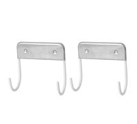 GALPADA 2pcs Stainless Steel Irons Storage Hooks with High Carrying Capacity, Multi-Function Wall Mounted Holder for Household Ironing Board, Practical Double Hook Rack for Home