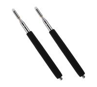 GALPADA 2pcs Stainless Steel Teachers Pointer Stick Non-reflective Black Electroplated Copper Tip Handheld Presentation Stylus Pen for Classroom Whiteboard Teaching