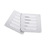 GALPADA 2pcs Stainless Steel Vent Panel Cover for Outdoor Fireplaces BBQ Fire Pit Louvered Air Outlet Grill Optimized Airflow Ventilation for Efficient Combustion and Heat Boost