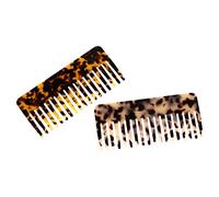 GALPADA 2pcs Static Cellulose Acetate Hairdressing Combs for Women Durable Wide Tooth Detangling Combs for Thick Thin Hair Elegant Leopard Tortoiseshell Design Handmade for