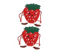 GALPADA 2pcs Strawberry Crossbody Bag Cute Fruit Shaped Purses for Boys and Girls Little Girl Purse School Bags for Novelty Shoulder