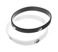 GALPADA 2pcs Tai Chi Yin Yang Silicone Wristbands Matching Fitness Bracelets for Men and Women, Black and White Silicone Dance Sports Bands for Relationship and Friendship