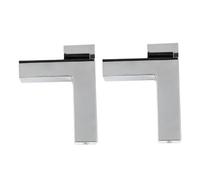 GALPADA 2pcs Thickened Glass and Wood Shelf Support Clips Brushed Surface Adjustable Corner Brackets for Shelves DIY Furniture Storage