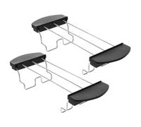 GALPADA 2pcs Toast Racks Sandwich Warming Rack with Anti-Scald Design Reusable Stainless Steel and Plastic Bread Cooling Grid for Baking and Steaming