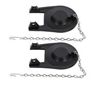 GALPADA 2pcs Toilet Tank Flapper with Chains Water Saving Replacement Flapper Cover for Home Toilet Tank Easy to Install Flush Valve Seal Prevents Overflow and Saves Water