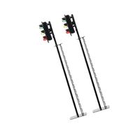 GALPADA 2pcs Traffic Light Model Train Signals with Built in Lighting DIY Railroad Signal Accessories for Realistic Train Layouts and Micro Landscape Scenes