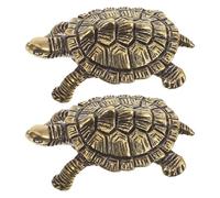 GALPADA 2pcs Turtle Shaped Brass Cabinet Knobs with Wear-Resistant Finish and Comfortable Grip, Antique Style Drawer Pulls for Wardrobe and Dresser, for ’s Rooms and Home Decor