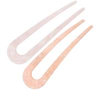 GALPADA 2pcs U-shaped Hair Stick Hair Accessories Practical Useful Decor Premium Synthetic Material Elegant Simple Design for Daily Wear and Banquet