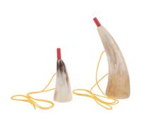 GALPADA 2pcs Viking War Horns with Loud and Sound Authentic Ox Horn Material for Celebration and Sports Cheering for Cosplay and Festivals