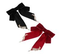 GALPADA 2Pcs Vintage Bow Brooch Pin with Rhinestone Wings Zinc Alloy Elegant Collar Badge for Men Women Shirt Accessories Retro Pre-tied Bowknot Lapel Pins