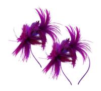GALPADA 2pcs Vintage Mini Top Hat Fascinator Headbands for Women, Lightweight Nylon Hair Accessories, Retro-inspired Style for Halloween and Tea Party Occasions
