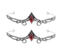 GALPADA 2pcs Vintage Tiara for Adults Baroque Crystal Headband, Adjustable Zinc Alloy Crowns Enhancing Festive Atmosphere, for Proms, Parties, Birthday Pageants, and Wedding Events