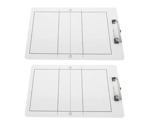 GALPADA 2pcs Volleyball Coaching Board Pvc Portable Writing Board for Coaches with Real-time Adjustments, White Training Equipment for Volleyball Training Session and Match