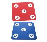 GALPADA 2pcs Wall-Mounted Fencing Training Target Set for Foil Epee, Double-Sided Sturdy Practice Pads in Dark Blue and Red, Auxiliary Sword Target for Home and Gym Use