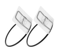 GALPADA 2pcs Wall Mounted Pet Feeding Bowl Rack with Adhesive Hooks for Dogs and Cats - Space-saving Hanging Feeder Holder Suitable for Indoor Use