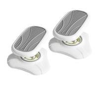 GALPADA 2pcs White Foot Rest Under Desk Small Foot Stool for Office and Home Use, Non-Slip Massage Footstool with Pp and Iron Material for Comfortable Leg Support