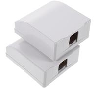 GALPADA 2pcs White PVC Waterproof Outlet Covers for 86 Wall Socket, Simple and Practical Switch Box Guard, Suitable for Hospital and Office Use