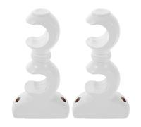 GALPADA 2pcs Wood Curtain Rod Holders Double Drapery Rod Support Brackets 29mm Diameter White Wooden Holders for Enhanced Stability Preventing Slipping Suitable for Space