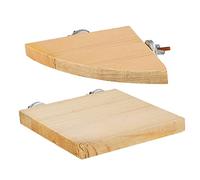 GALPADA 2pcs Wooden Bird Perches Platforms for Aviary Bird Cage Accessories Stands for Little Parrots Toys