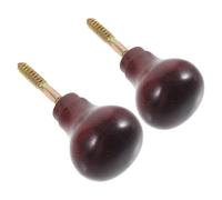 GALPADA 2Pcs Wooden Cane Handles Replacement for Seniors Walking Stick, Non-Slip Comfortable Hand Grip, African Bloodwood Walking Cane Knob Attachment for Mobility Aid