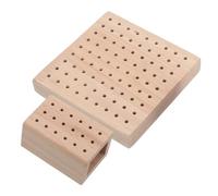 GALPADA 2pcs Wooden Drill Bit Organizer 18-hole and 81-hole Display Boards for Nail Drill Bits Storage, Quick Access, Sturdy and Stable Design, for Home Use and Nail Salons