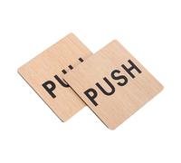 GALPADA 2pcs Wooden Push Sign Pull Sign for Glass Door Simple Design Easy to Use Good Visibility for Shops and Offices