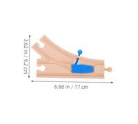 GALPADA 2pcs Wooden Switch Track for Sustainable Material Creative Loose Scale Track Connectors Compatible with Major Brands for Interactive Play and Development