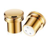 GALPADA 2pcs Xlr End Caps Plated Microphone Female Connector Caps for Dust and Noise Reduction Durable Audio Devices Accessory for Speaker Protection
