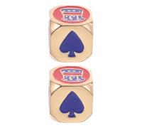 GALPADA 2pcs Zinc Alloy Heart Pattern Dice for Table Game and Role Playing, Sturdy Iron Cube Dice Resistant to Damage, for Family Gatherings and Parties