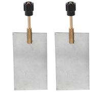 GALPADA 2pcs Zinc Electrode Strips with Red Binding Post, Stable and Reliable Zinc Plates for Chemistry Lab Experiments and School Science Demonstrations