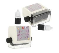 GALPADA 2sets Math Roller Stamp Self Inking Sensory Stamper for Adjustable Addition and Subtraction Practice Within Portable Kindergarten and Elementary Math Manipulatives with Counting