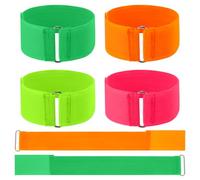 GALPADA 3 Legged Race Bands 6pcs Adjustable Legging Belt Nylon Elastic Tie for Family Kids Fun Game Activities Mixed Colors