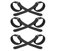 GALPADA 3 Pairs Adjustable Crampon Straps Replacement Binding Straps for Ice Crampons and Boots, Nylon Metal, Black, Mountaineering and Winter Hiking