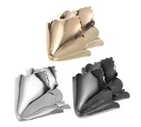 GALPADA 3 Pairs Metal for High Heels Cowboy Boot Tips Cap Shoe Front Protection Decorative Charms Replacement Parts for Repair Steel Heel Guards